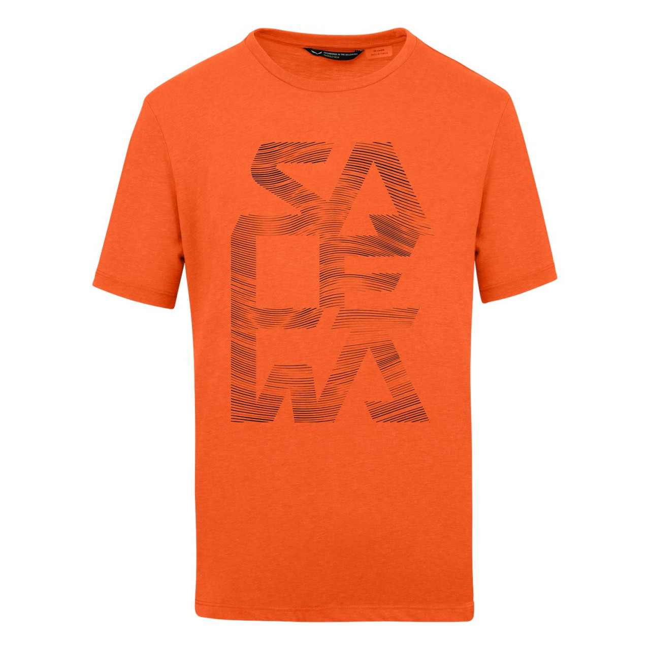 Salewa Men's Print Dry T-Shirts Orange/Red Orange GSW-892614